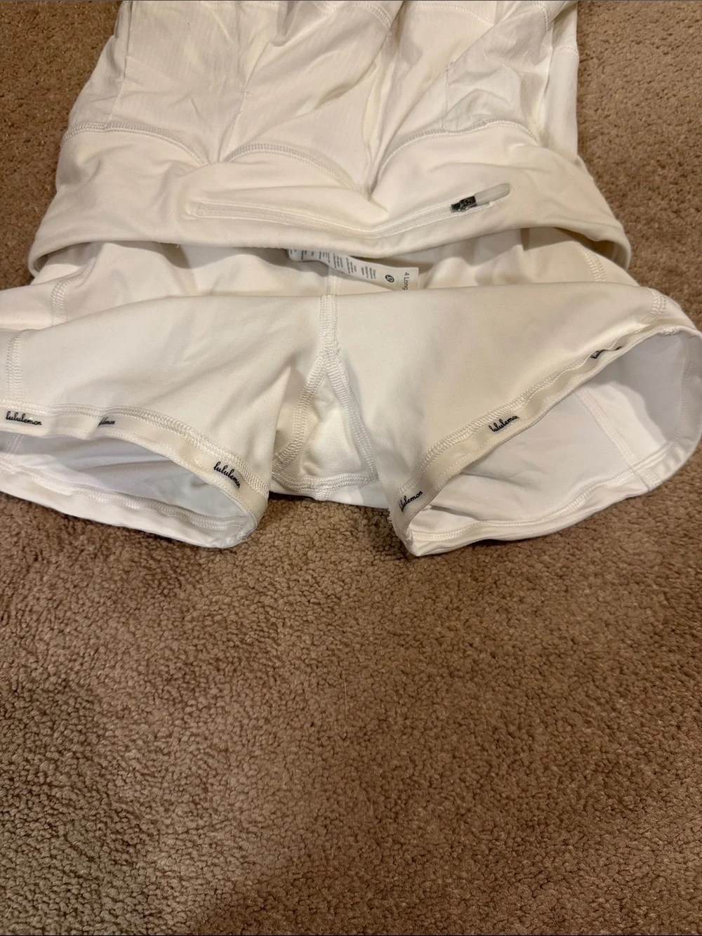 lululemon athletica White Performance Pleated Skort